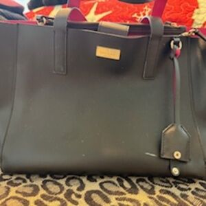 Kate Spade Black Leather Tote Bag